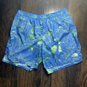 The North Face Wander Short Mens Large Blue SuperSonic Print Standard Fit Dry